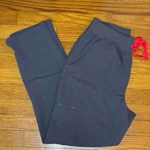 Figs High Waisted Yola Skinny Scrub Pants - Charcoal